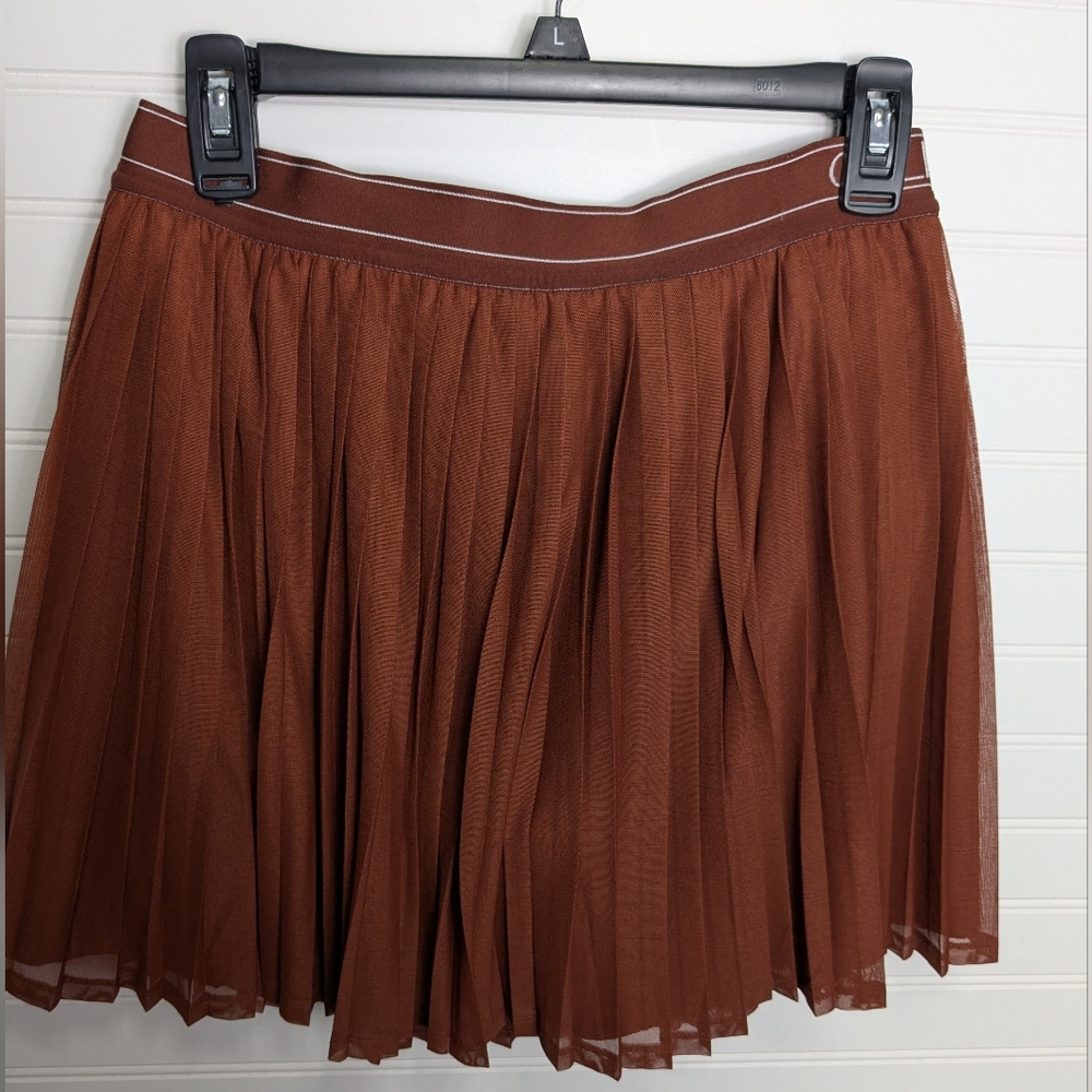 CALIA by Carrie Underwood Nwt Pleated Mesh Highrise Tennis Skort Rust XL - Picture 3 of 8